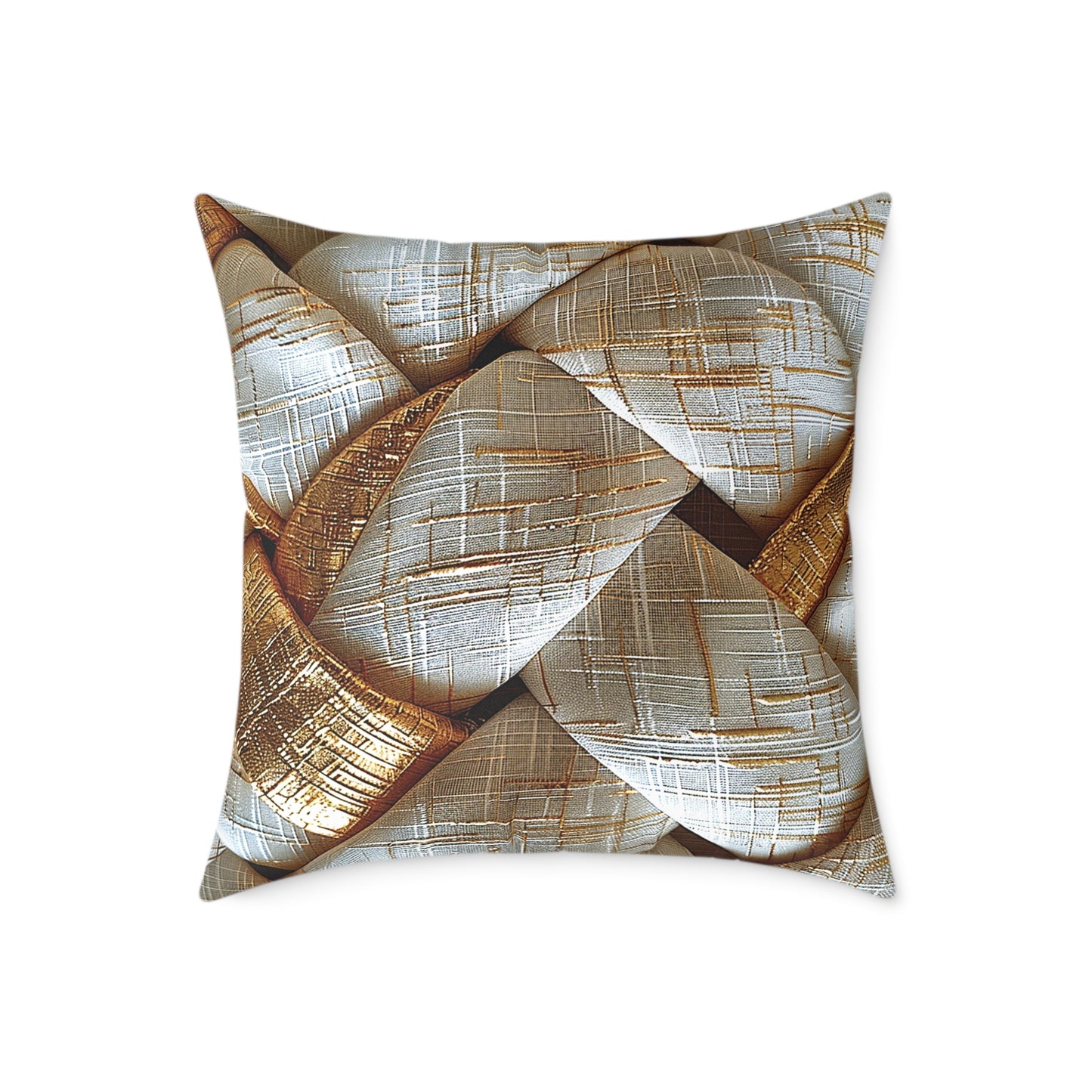 Gold Interlock Woven Pillow