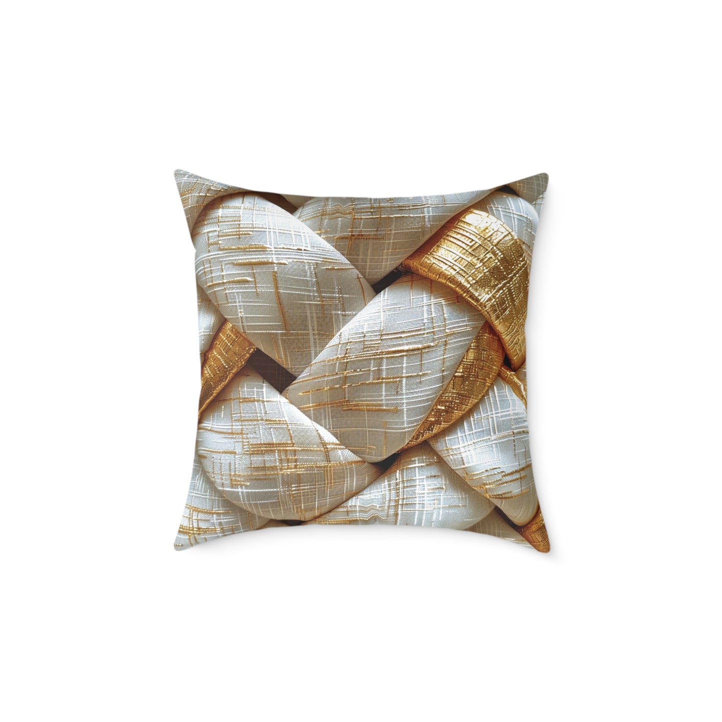 Gold Interlock Woven Pillow