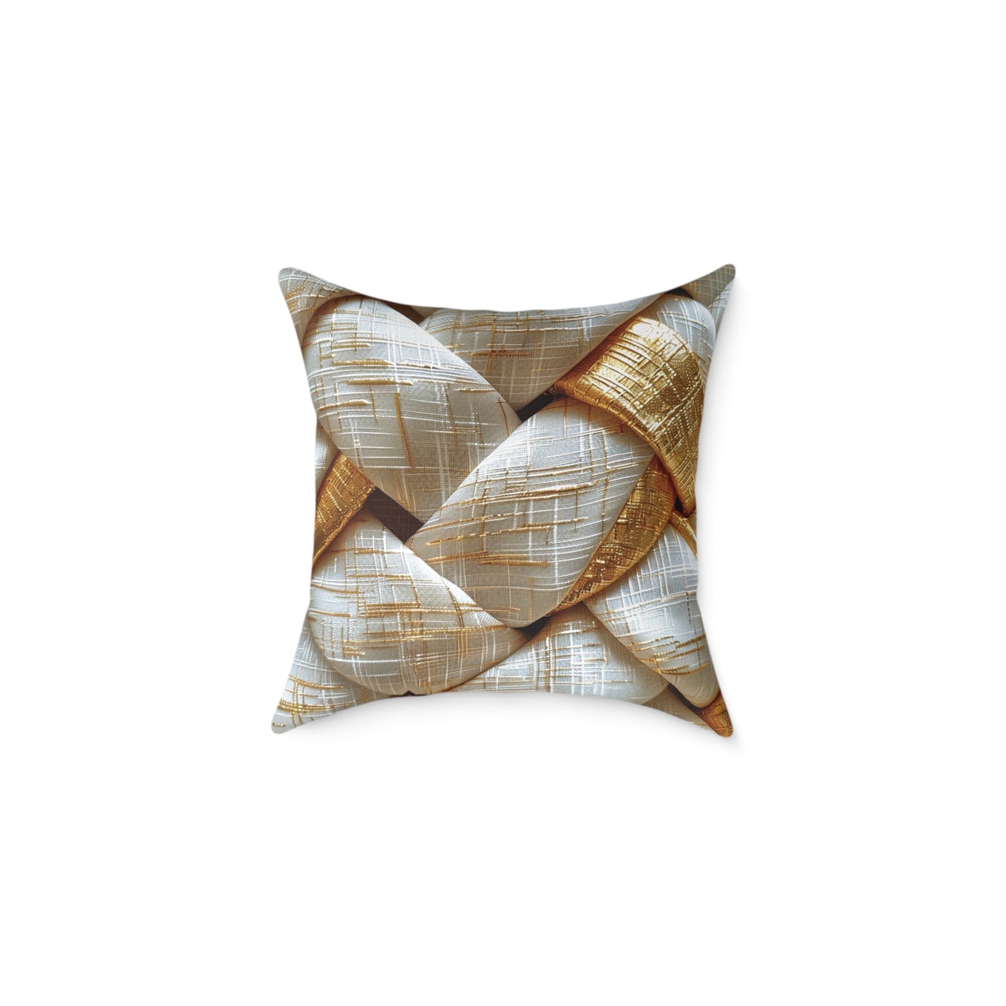 Gold Interlock Woven Pillow