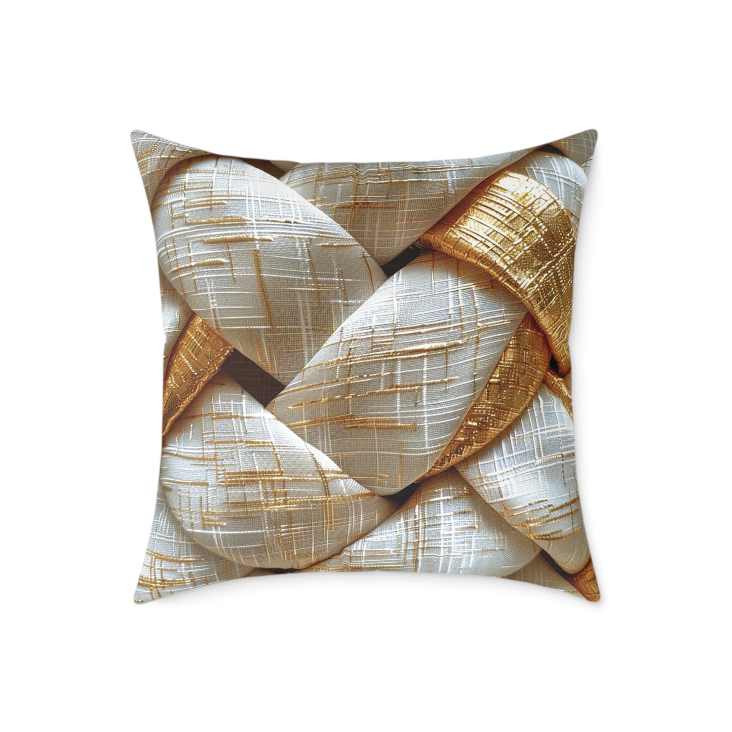 Gold Interlock Woven Pillow