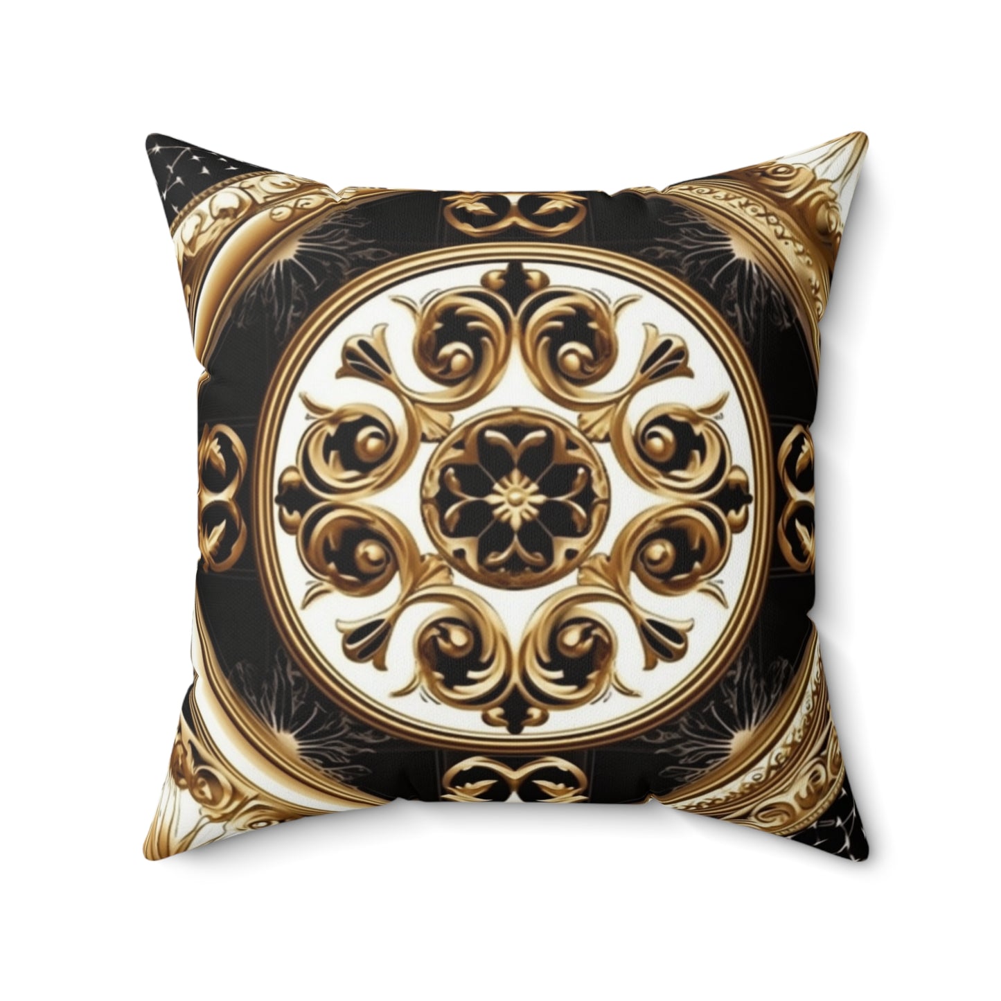 Medalion Faux Suede Square Pillow