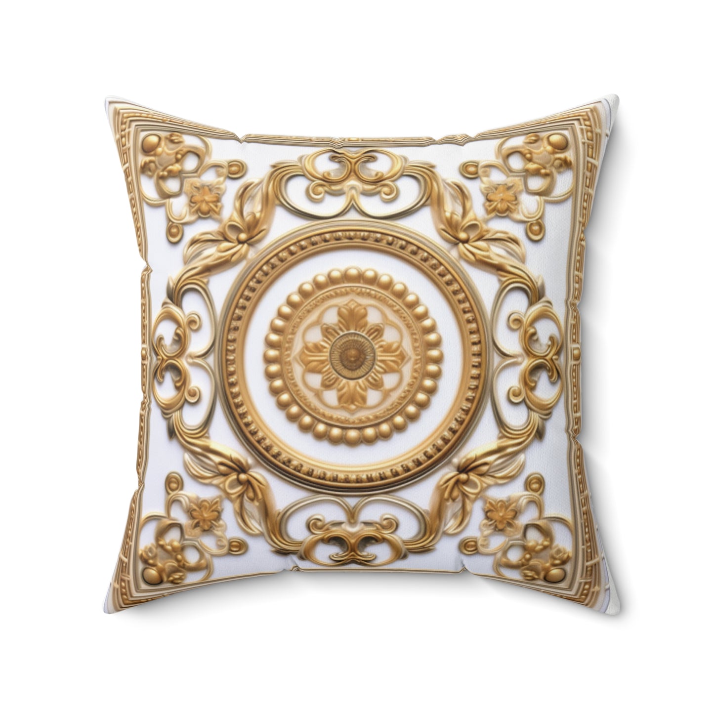 Golden Charmed Gleam - Faux Suede Square Pillow