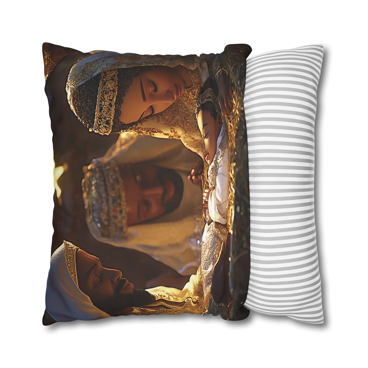 Divine Nativity Christmas Pillow