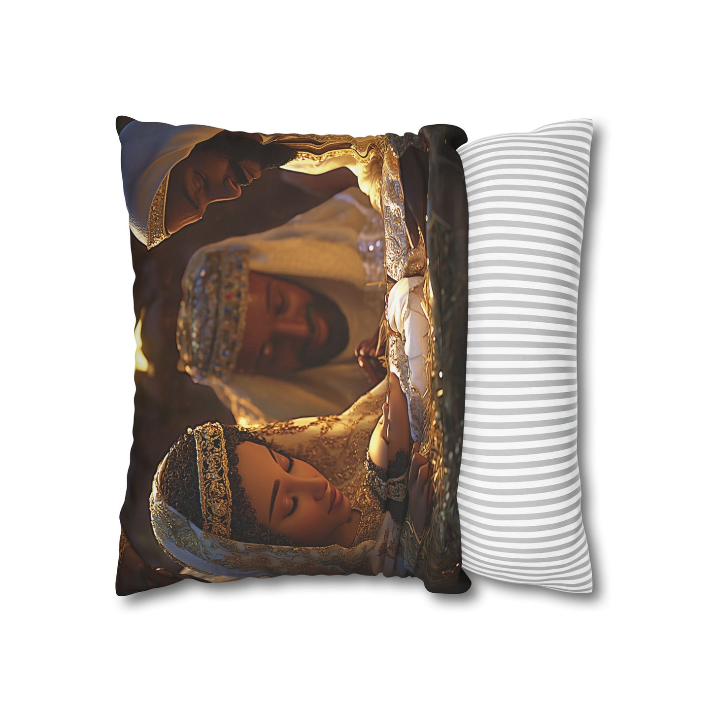 Divine Nativity Christmas Pillow