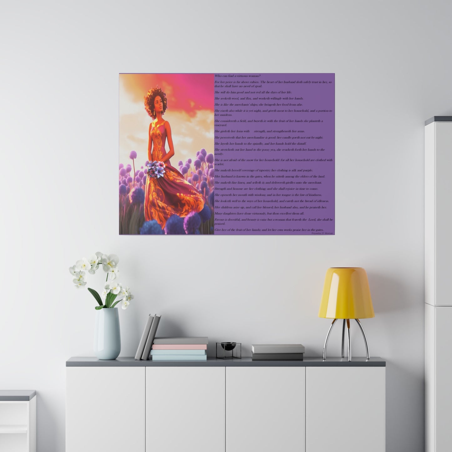 Virtuous Woman Wall Art-Canvas,