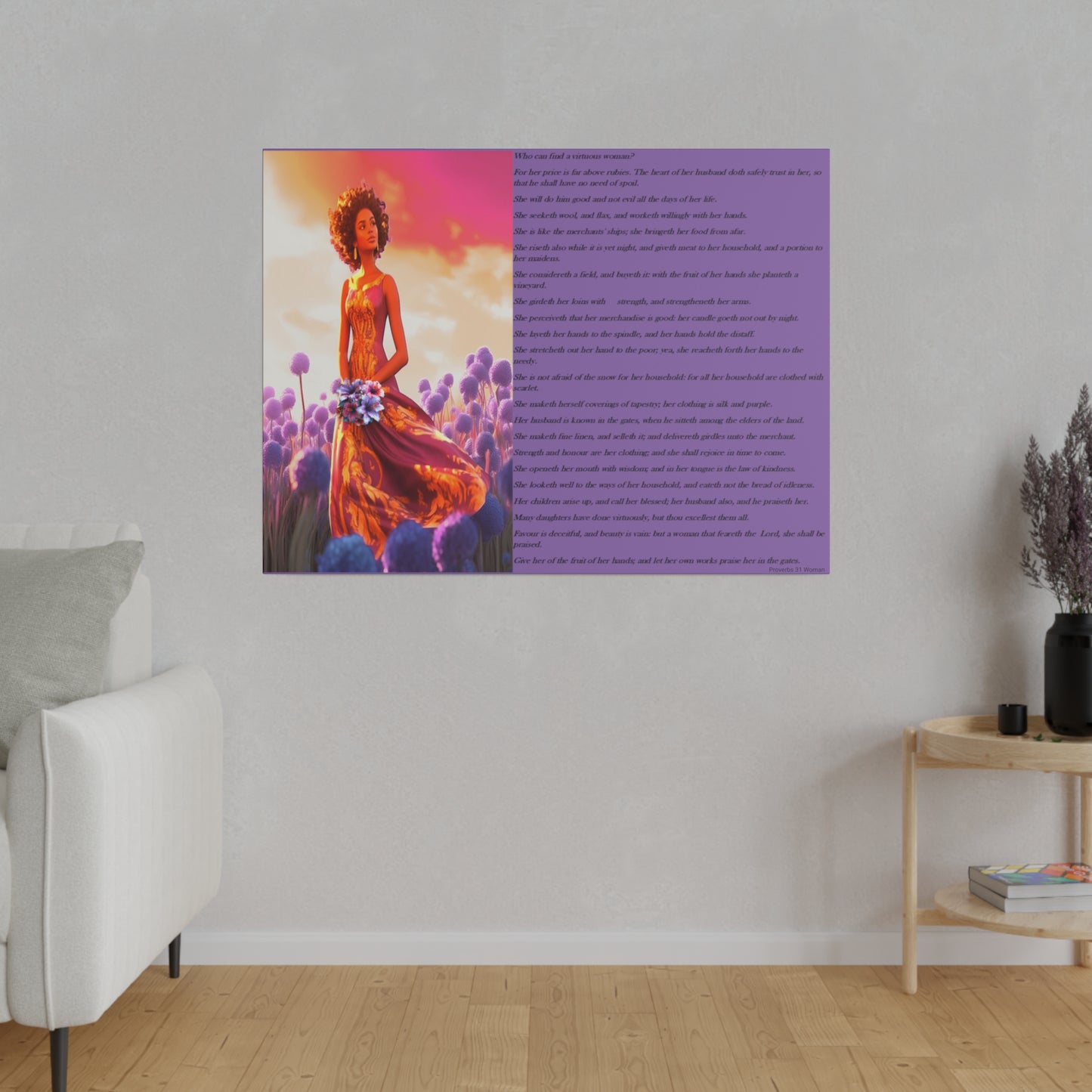 Virtuous Woman Wall Art-Canvas,