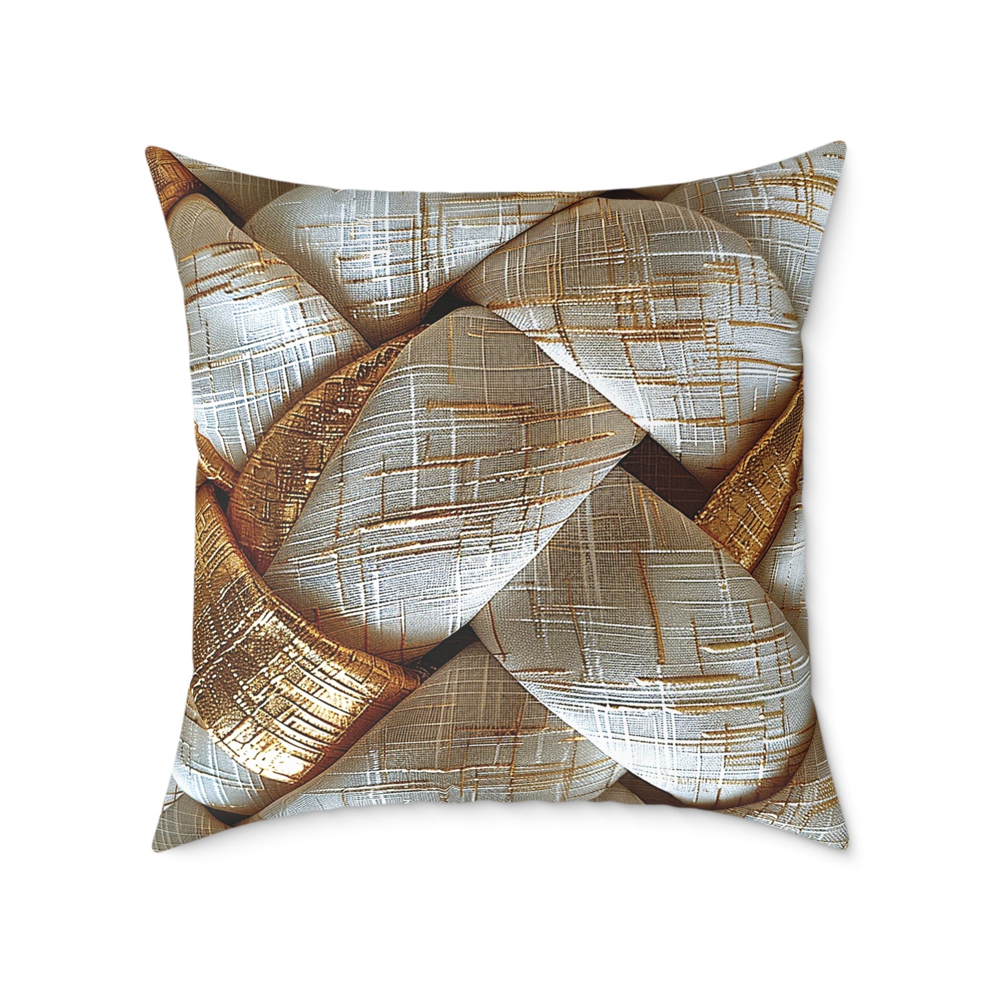 Gold Interlock Woven Pillow