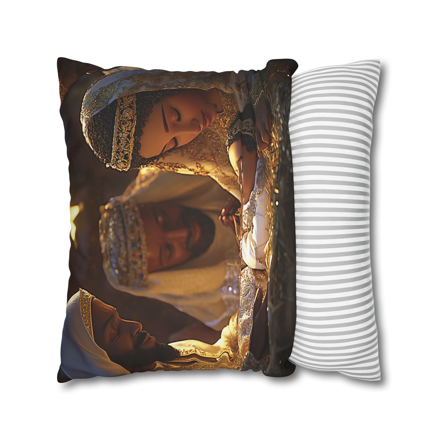 Divine Nativity Christmas Pillow