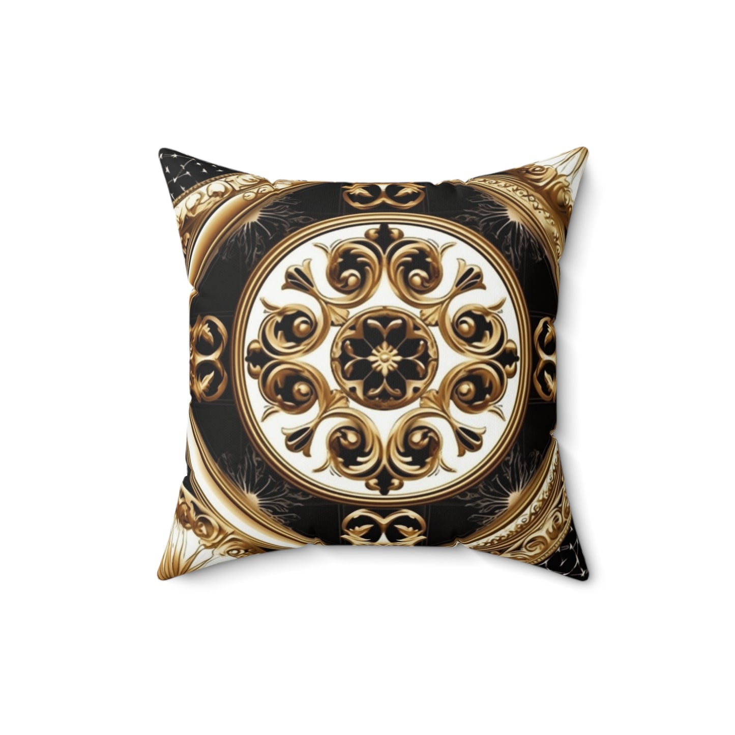 Medalion Faux Suede Square Pillow