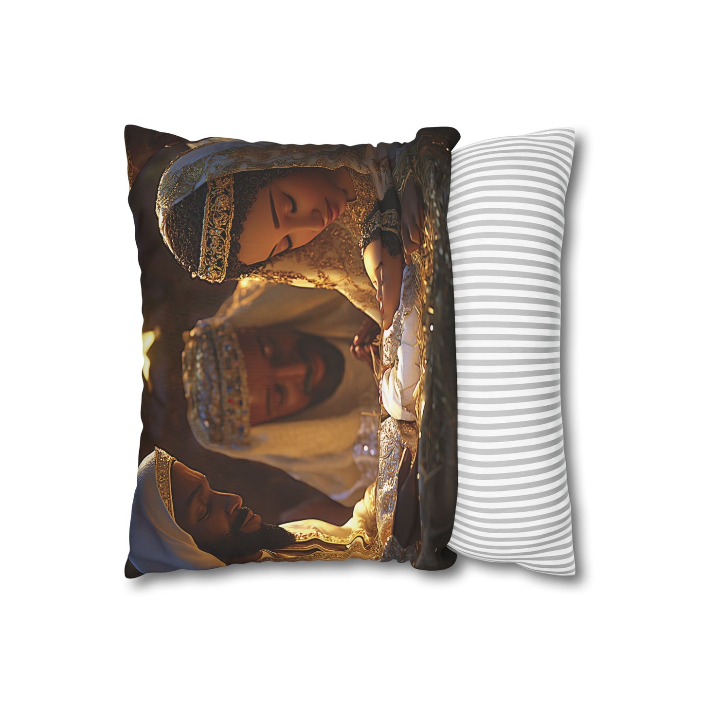 Divine Nativity Christmas Pillow