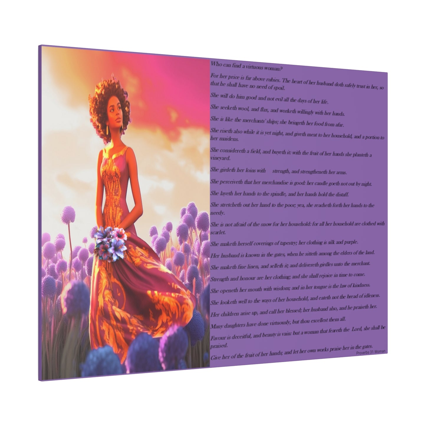 Virtuous Woman Wall Art-Canvas,