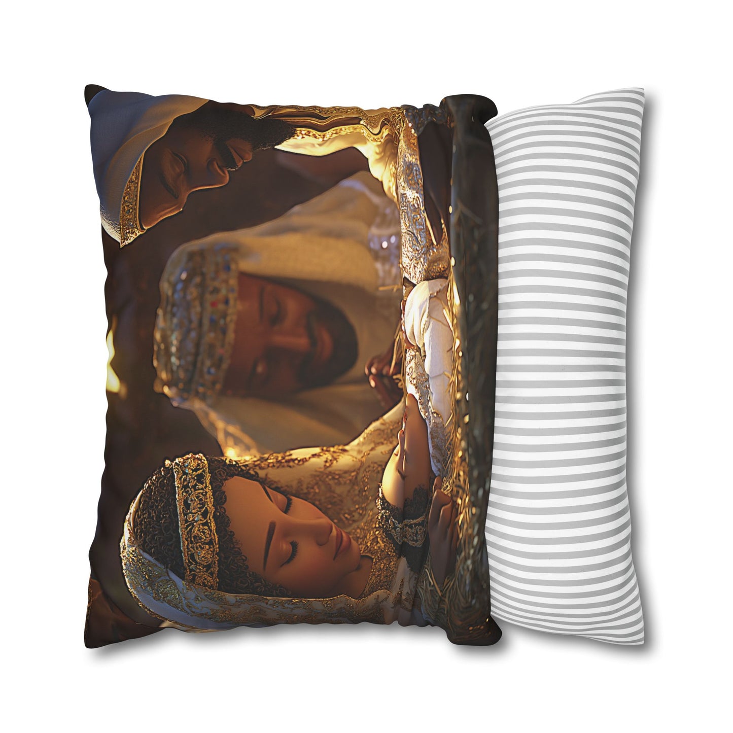 Divine Nativity Christmas Pillow