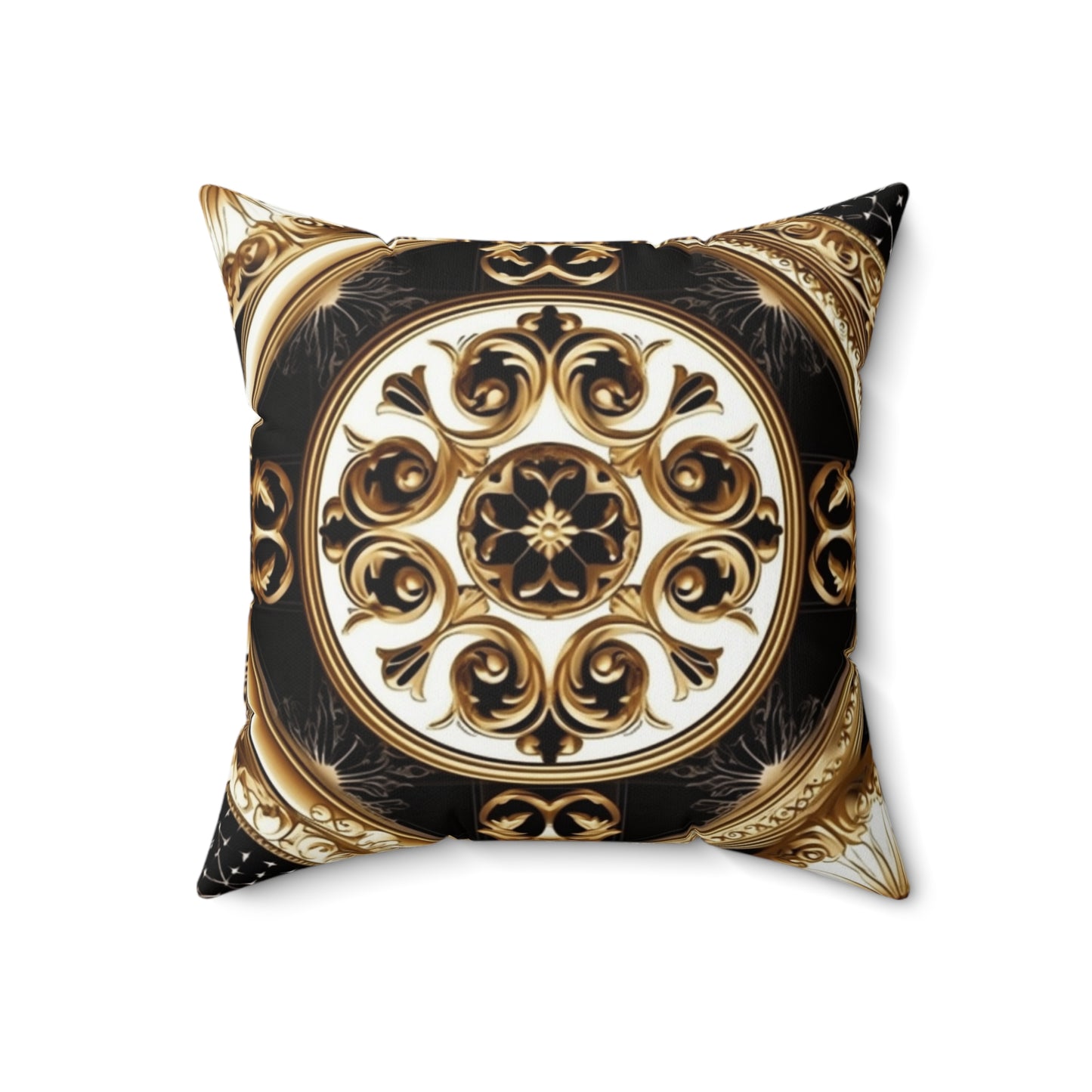 Medalion Faux Suede Square Pillow