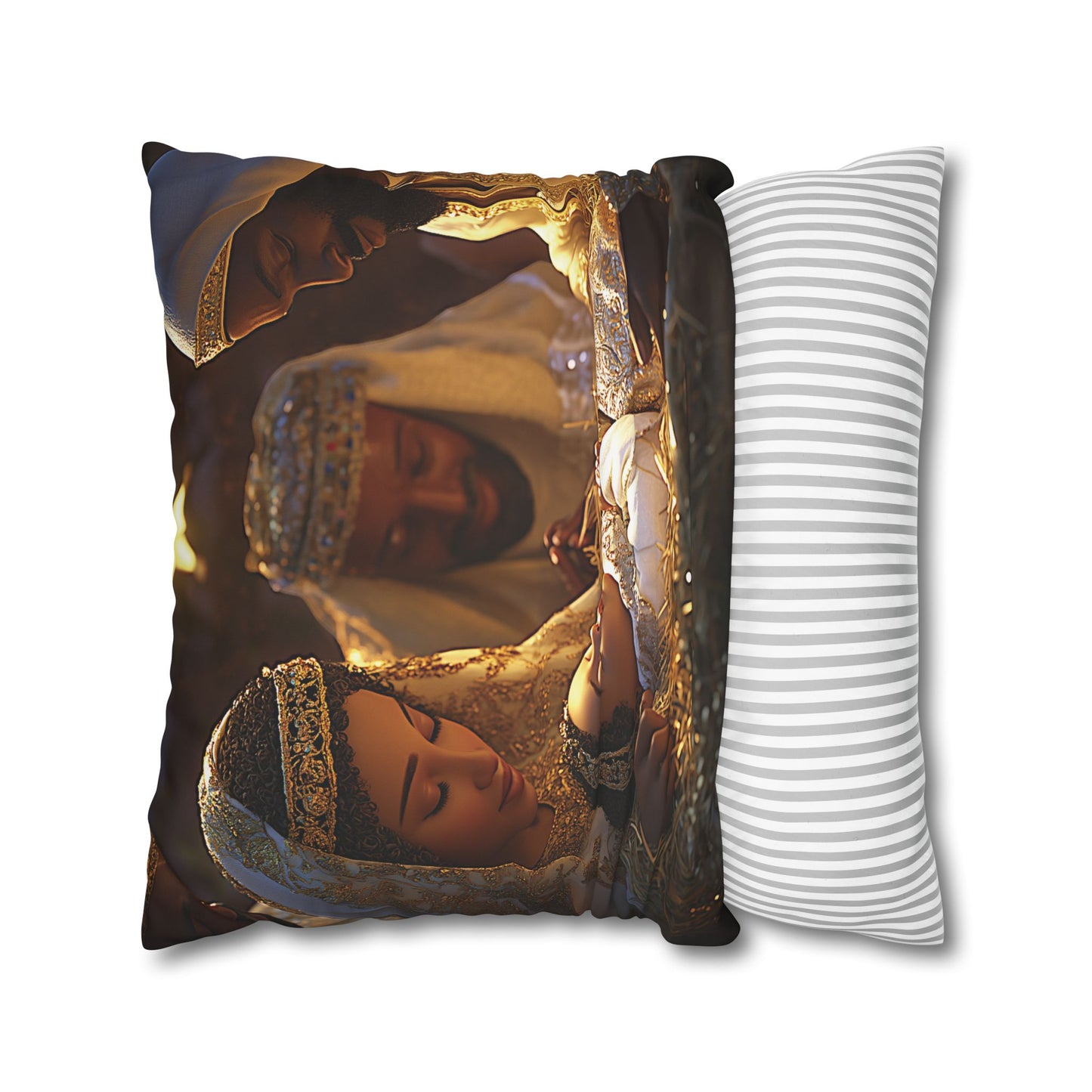 Divine Nativity Christmas Pillow