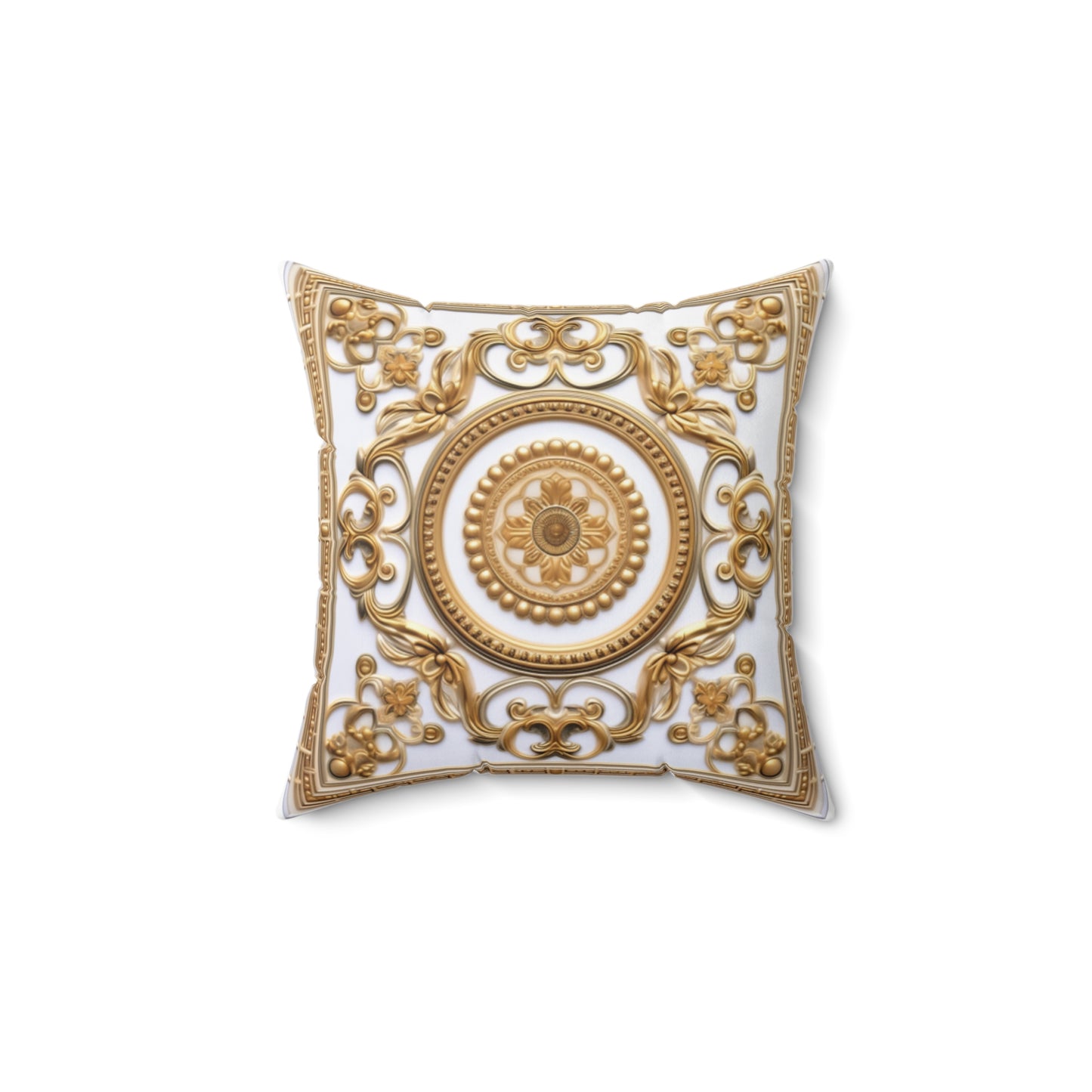 Golden Charmed Gleam - Faux Suede Square Pillow