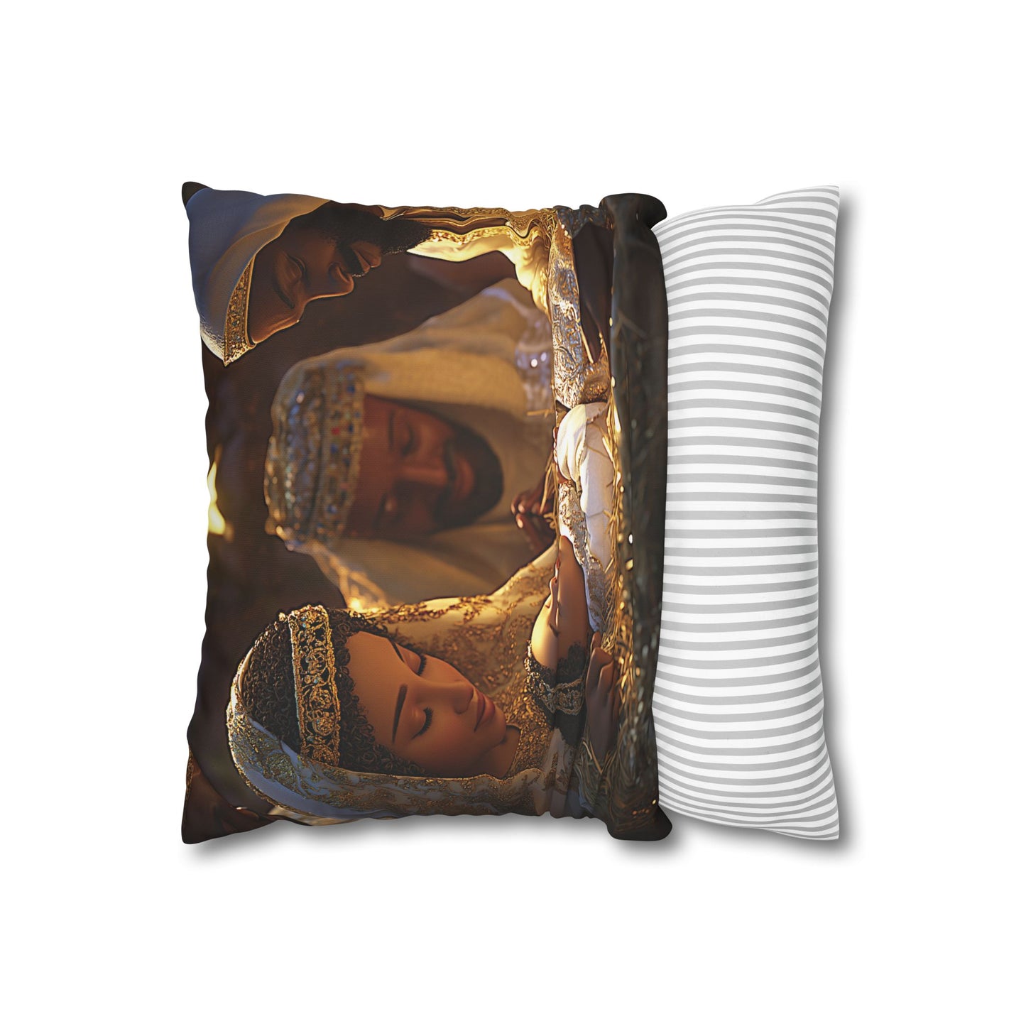 Divine Nativity Christmas Pillow