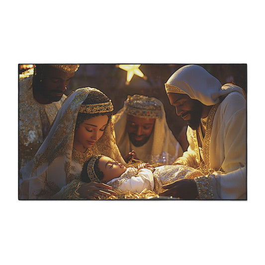 Holy Night Nativity Scene Rug