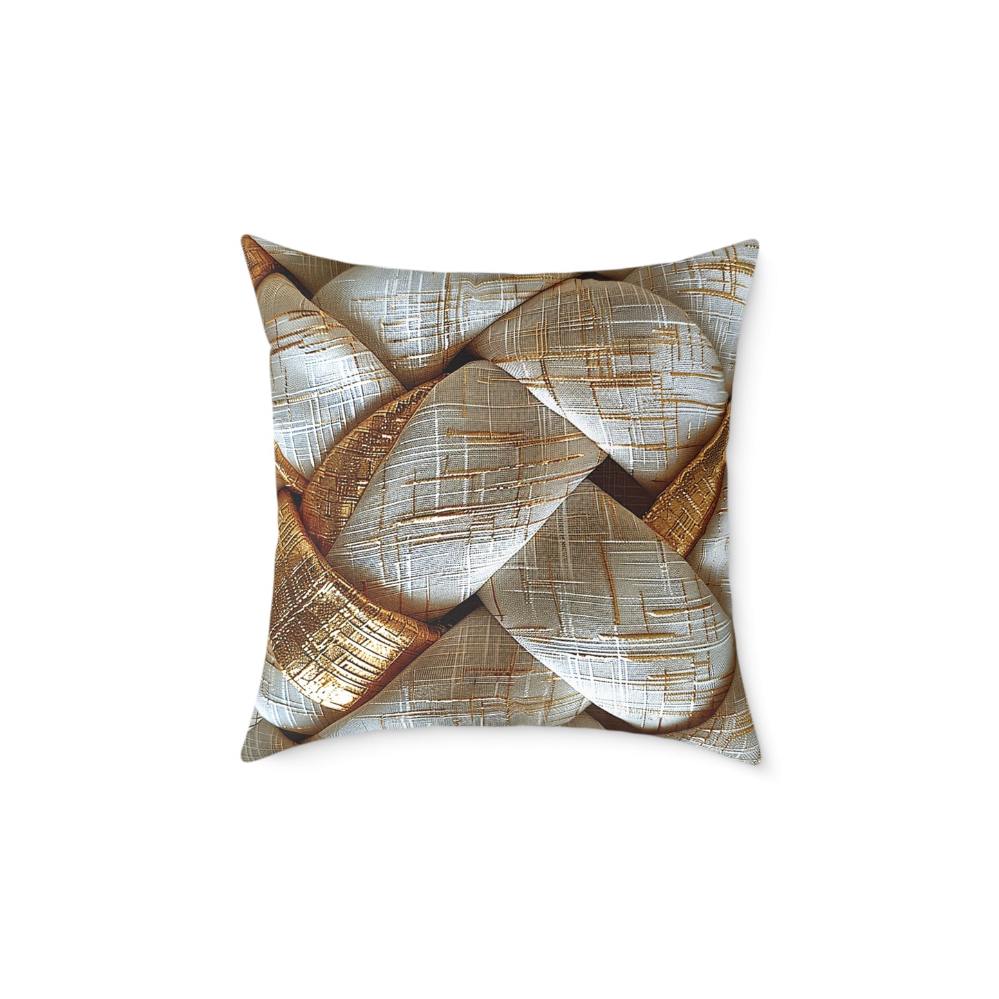 Gold Interlock Woven Pillow