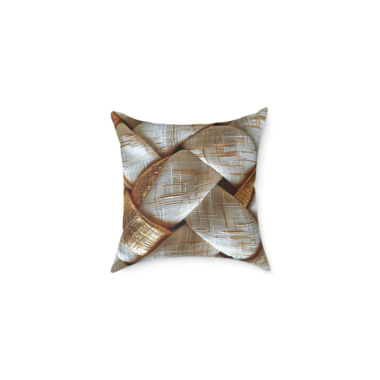 Gold Interlock Woven Pillow