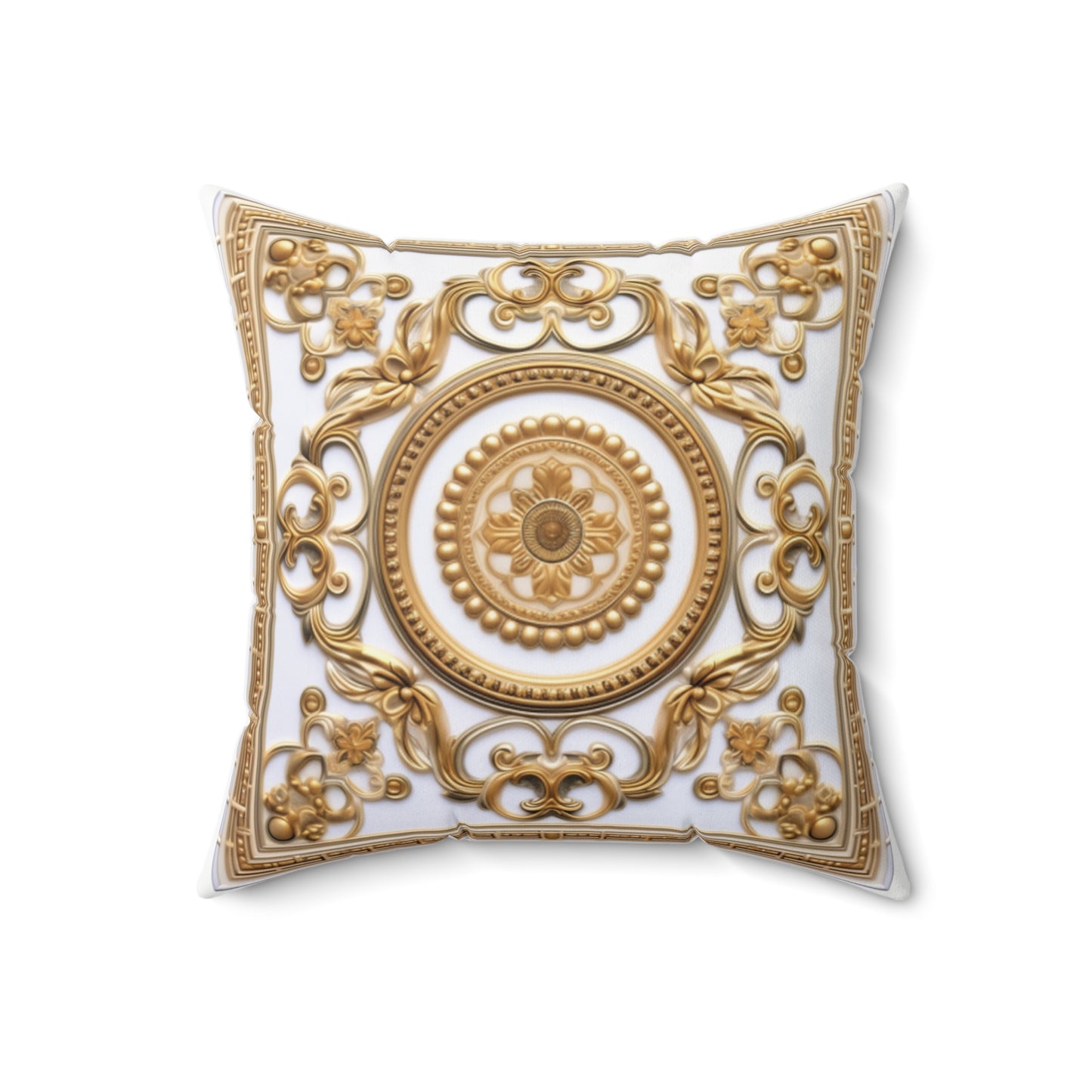 Golden Charmed Gleam - Faux Suede Square Pillow