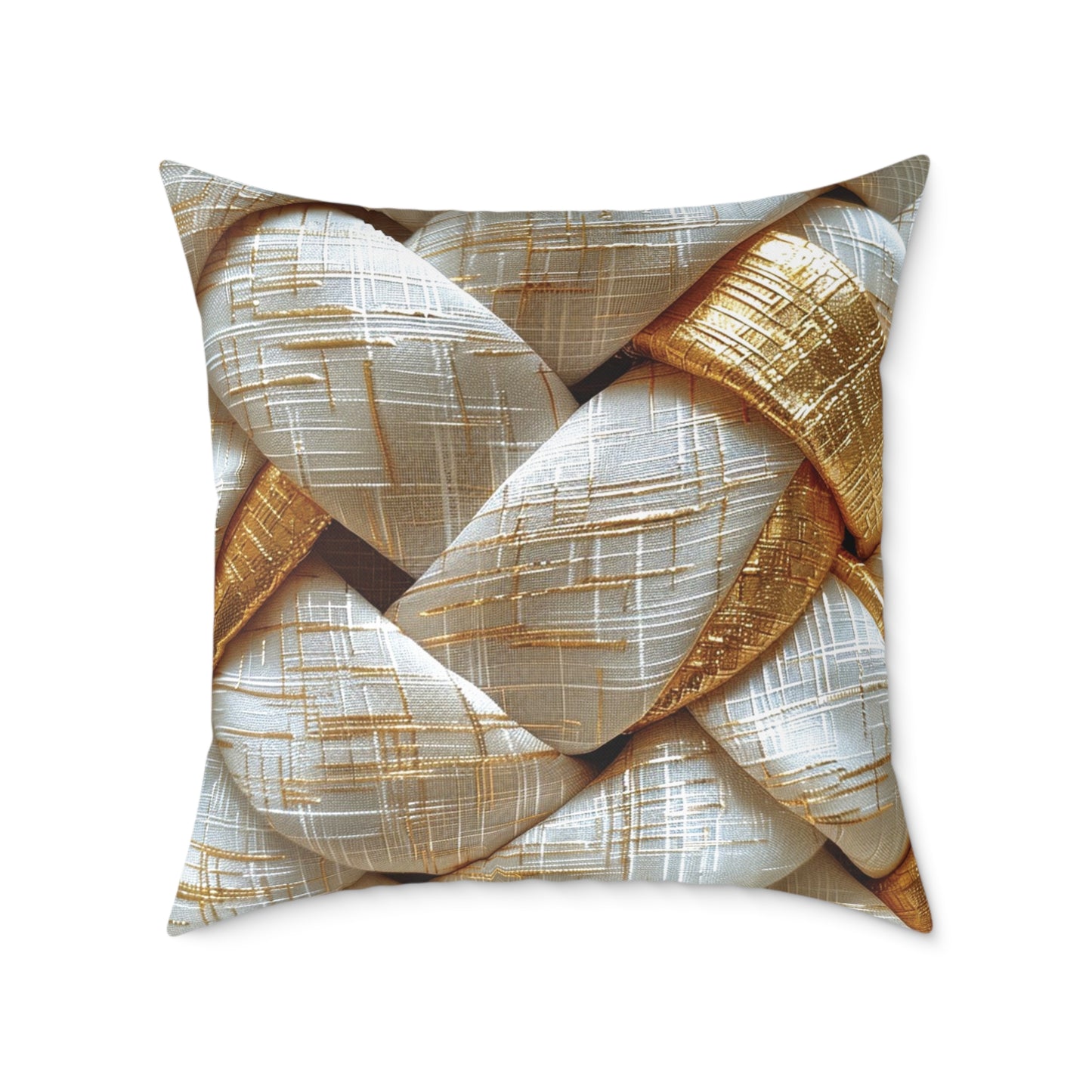 Gold Interlock Woven Pillow