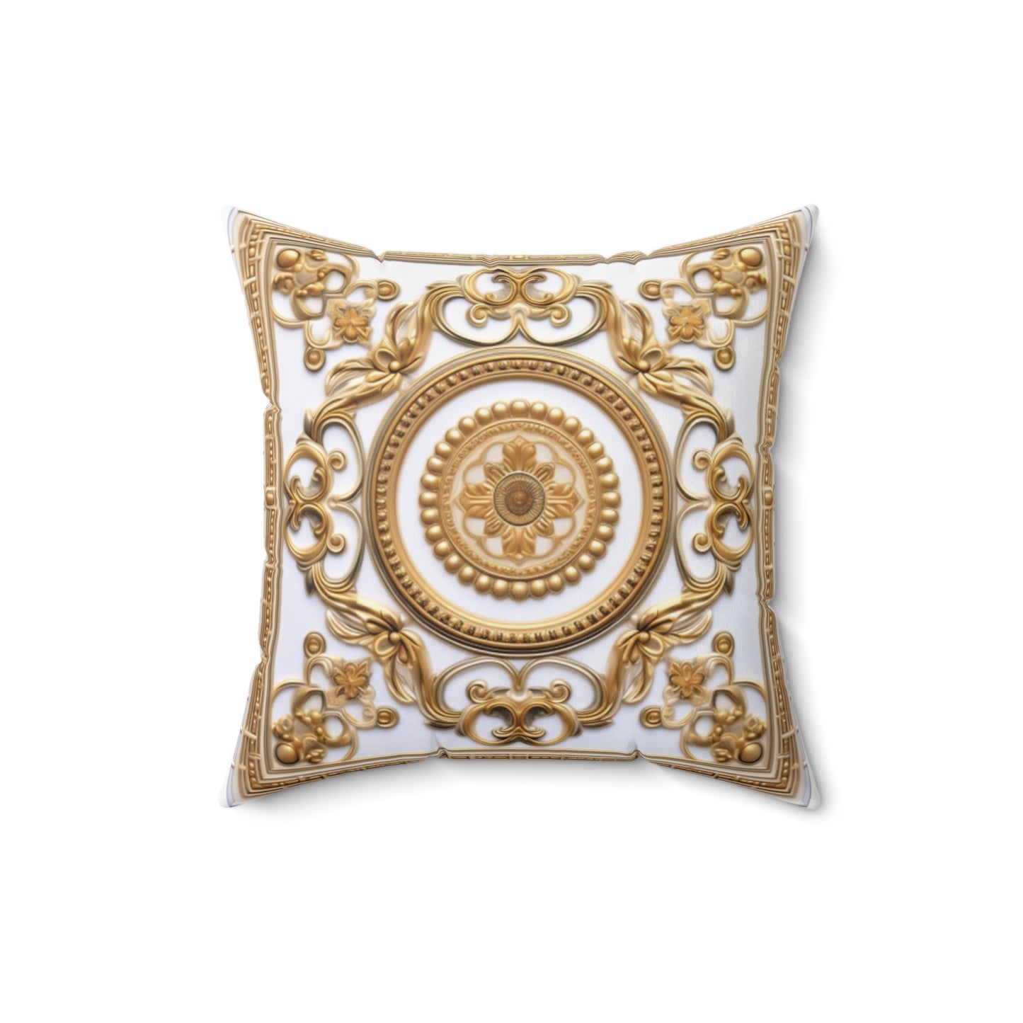 Golden Charmed Gleam - Faux Suede Square Pillow