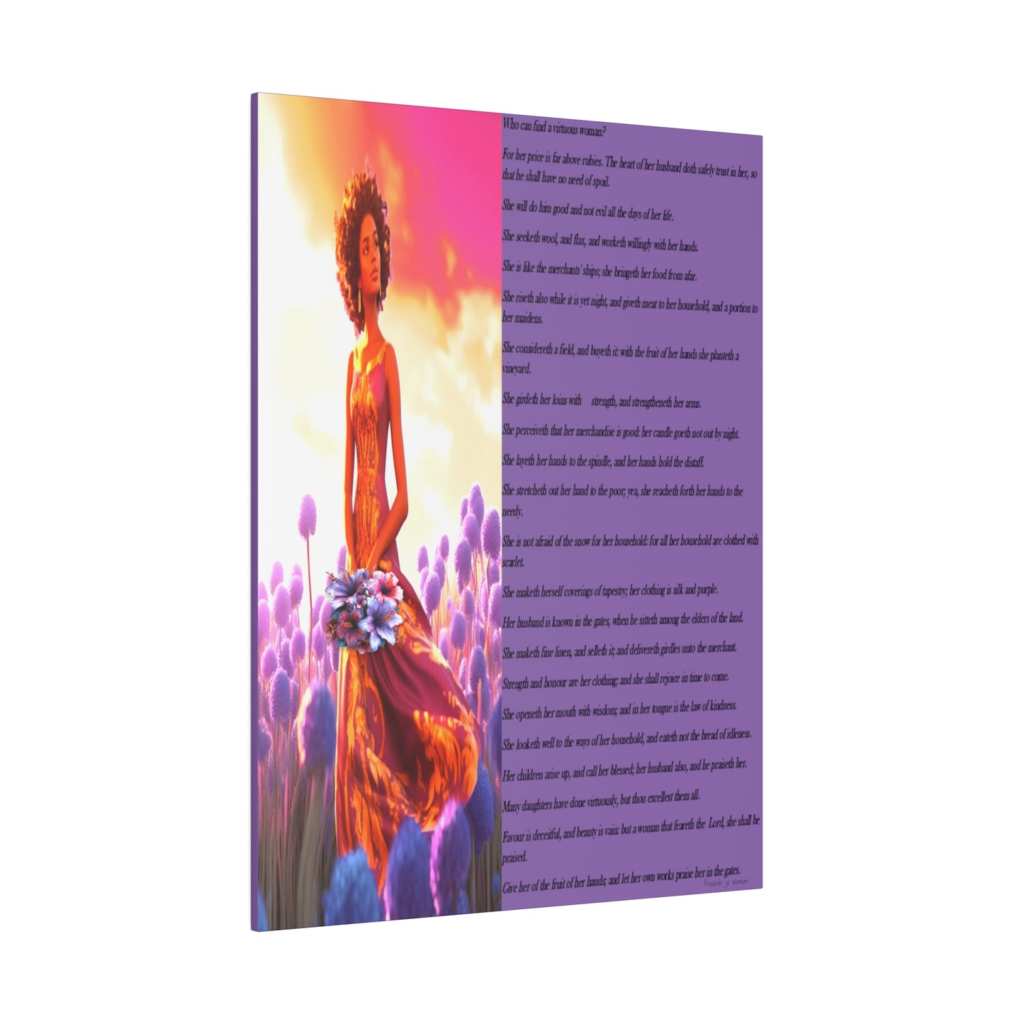 Virtuous Woman Wall Art-Canvas,