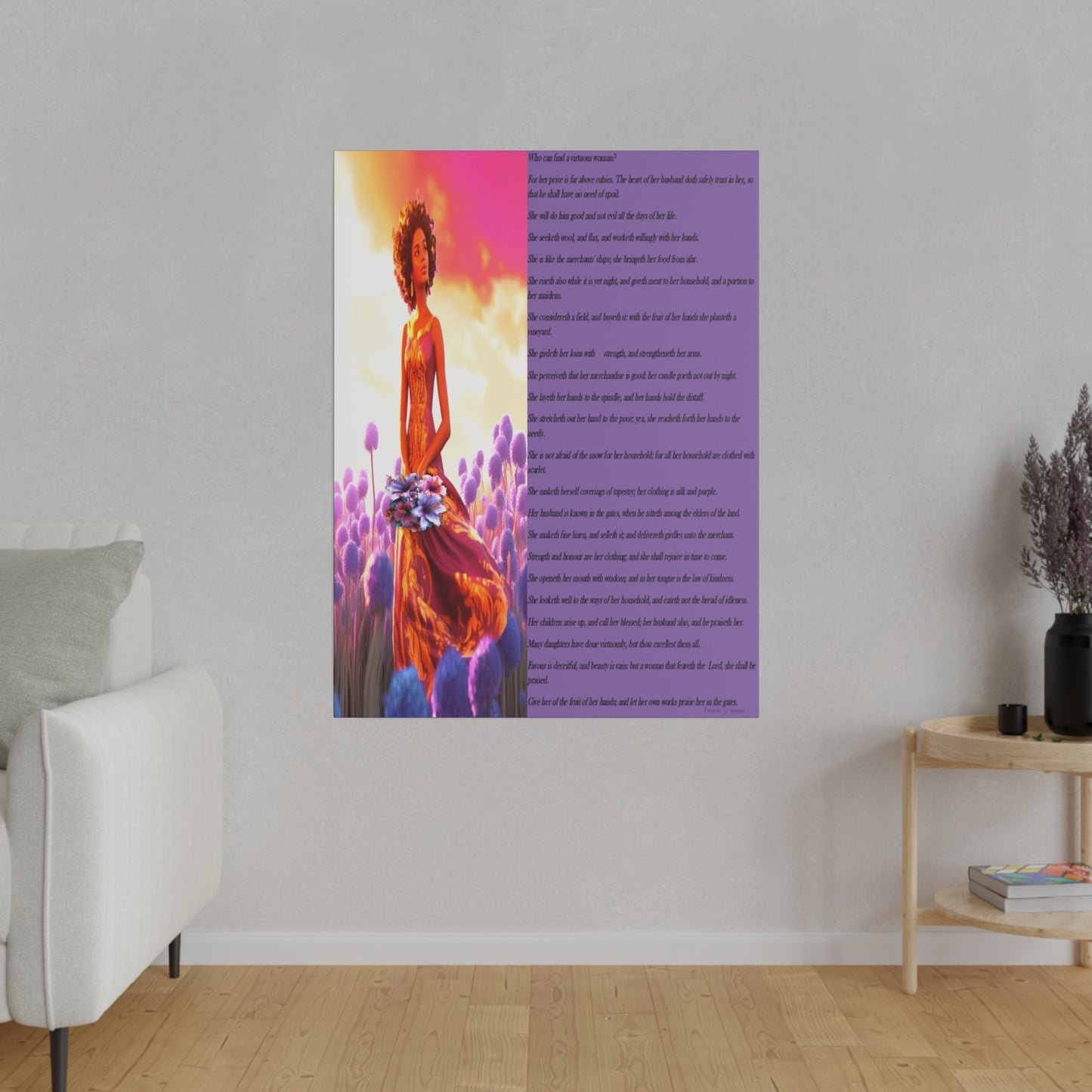 Virtuous Woman Wall Art-Canvas,