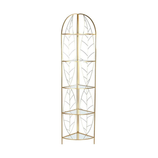 Mirrored Metal Bookcase- Gold Leaf