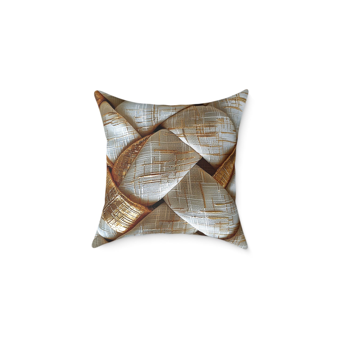 Gold Interlock Woven Pillow