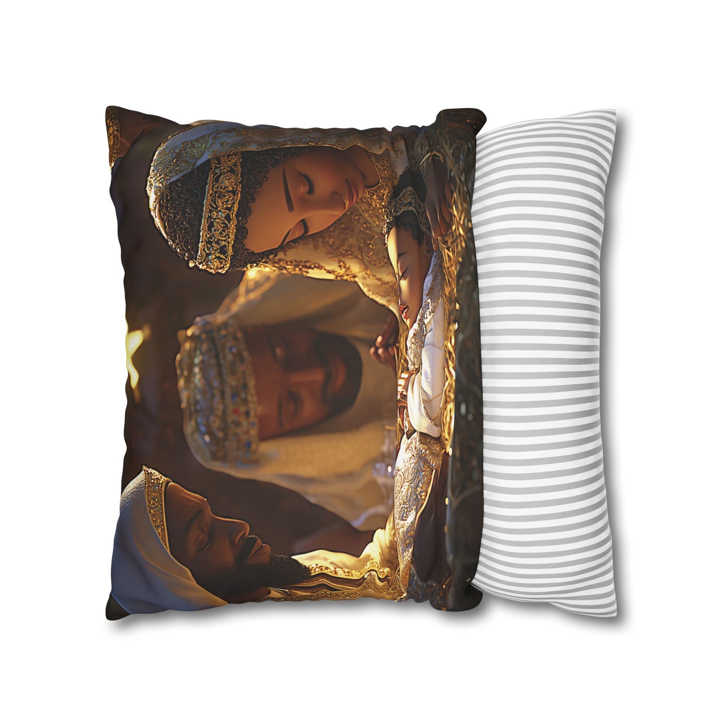 Divine Nativity Christmas Pillow