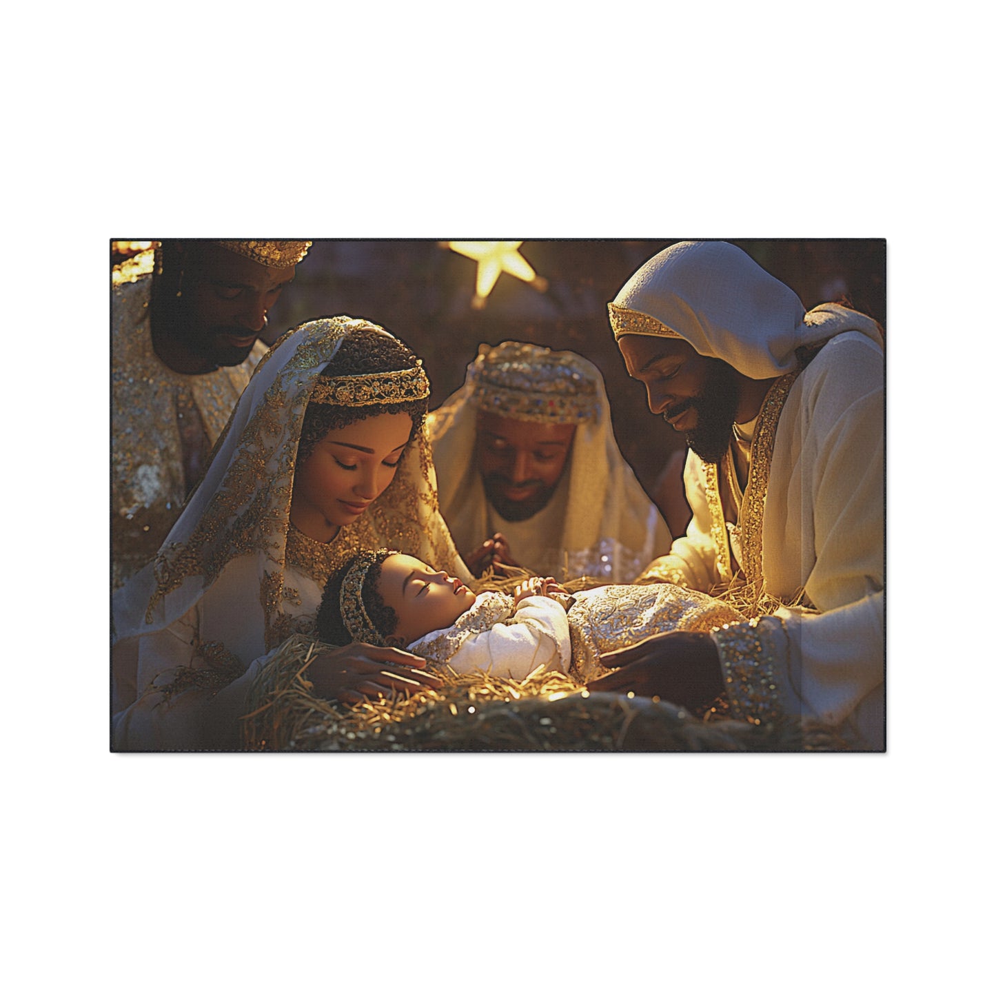 Holy Night Nativity Scene Rug