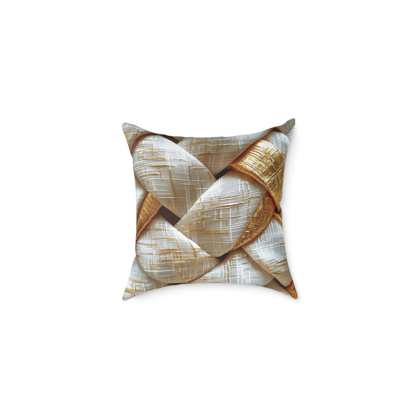 Gold Interlock Woven Pillow