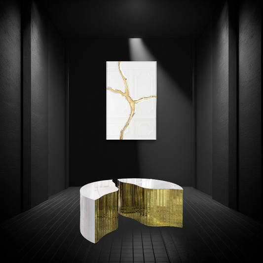 Gilded Edge Modern Reflections Wall Mirror