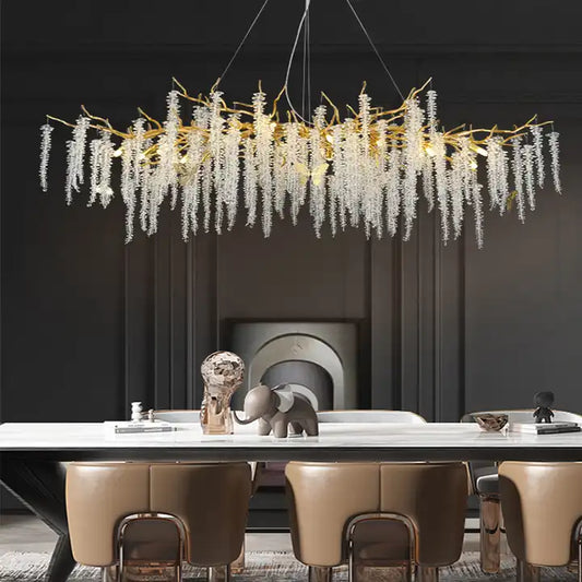 Glamour Luxe Crystal Chandelier Vintage Pendant Light