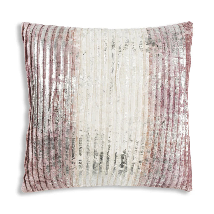 Milo Pink Pleated Ombre Pillow 22 in x 22 in