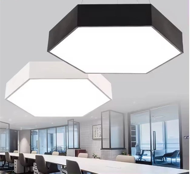 Minimalist Solid Hexagon LED Chandelier