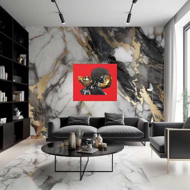 The Black in Everything is Golden (Red) Canvas Wall Art