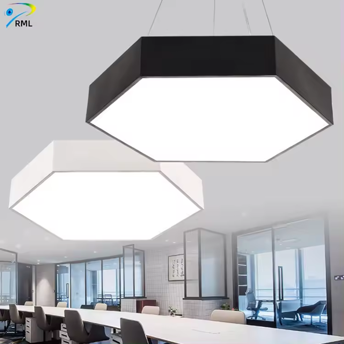 Minimalist Solid Hexagon LED Chandelier