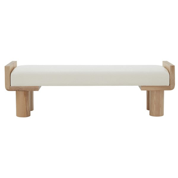 Iryna Boucle And Wood Bench