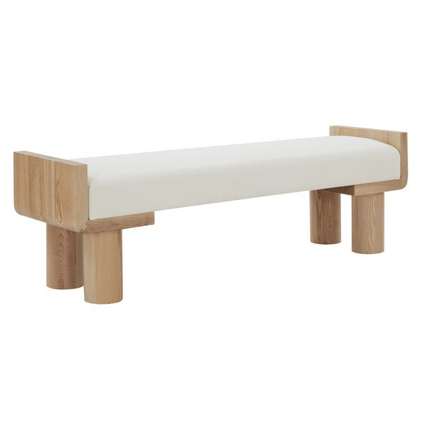 Iryna Boucle And Wood Bench