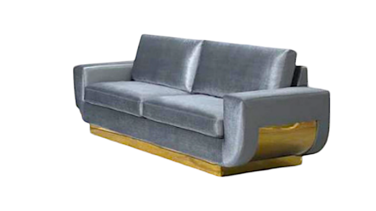 Velvet Elegance Living Room Ensemble- Sofa