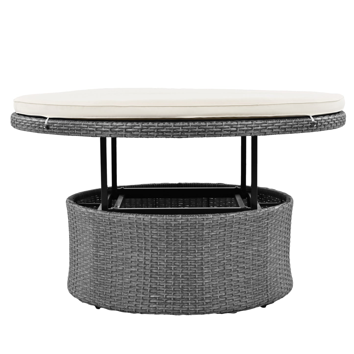 Patio 5-Piece Round Rattan Outdoor Set