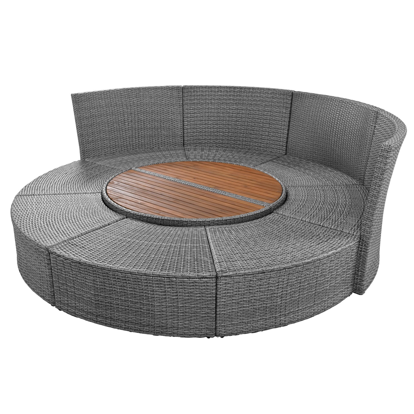 Patio 5-Piece Round Rattan Outdoor Set