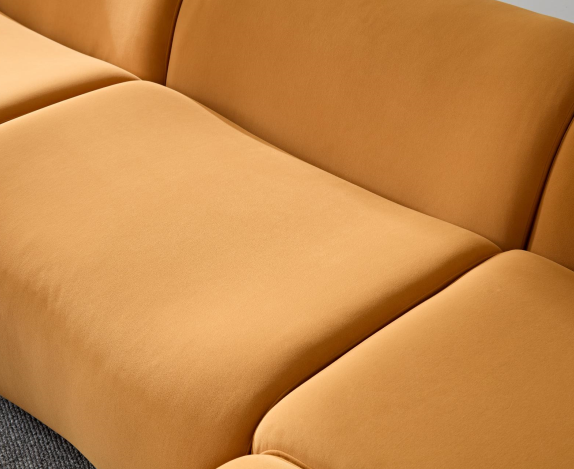 WKS8W Orange, durable fabric, 4 sectional sofa, high density sponge and solid wood frame