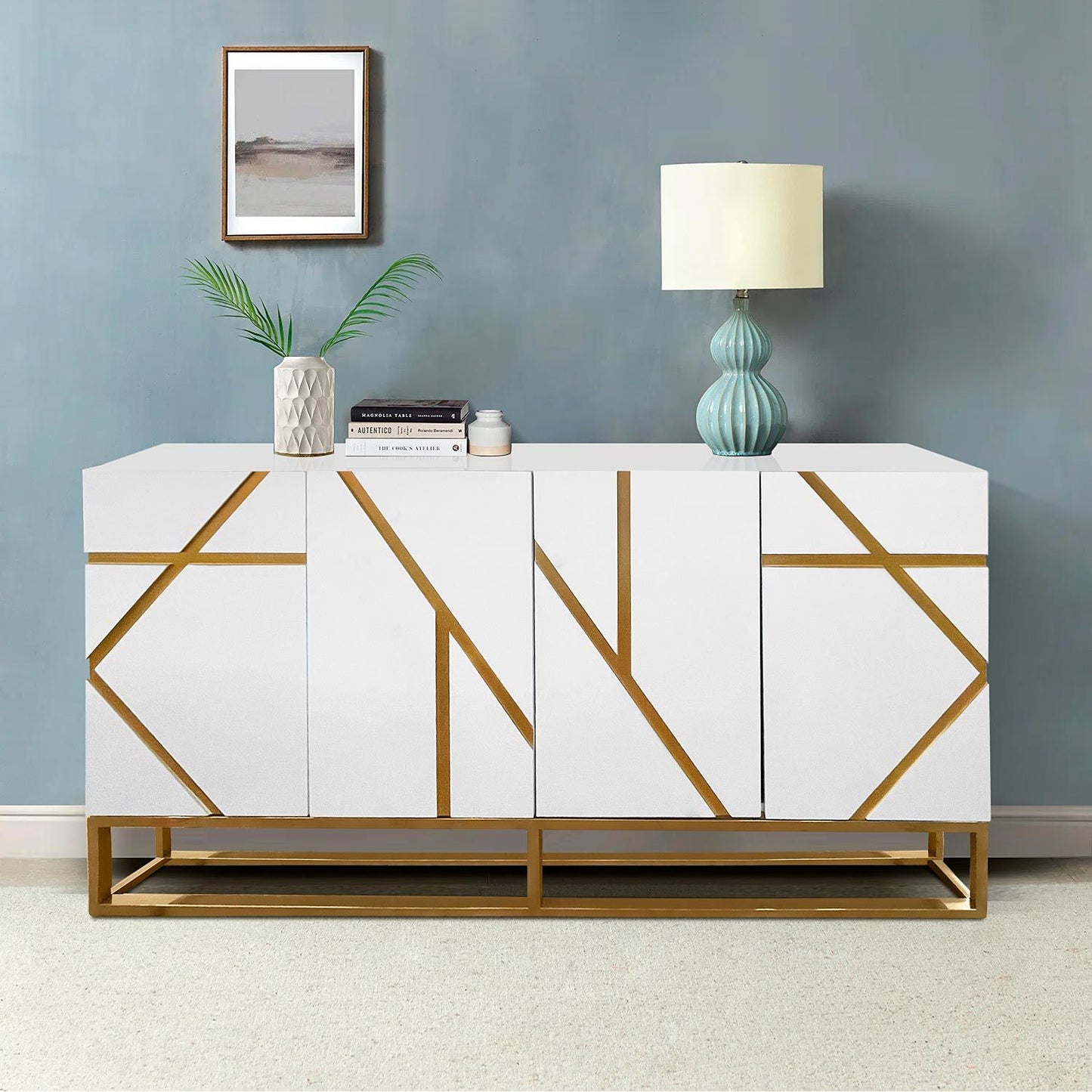 Timeless Buffet with Gold Accent