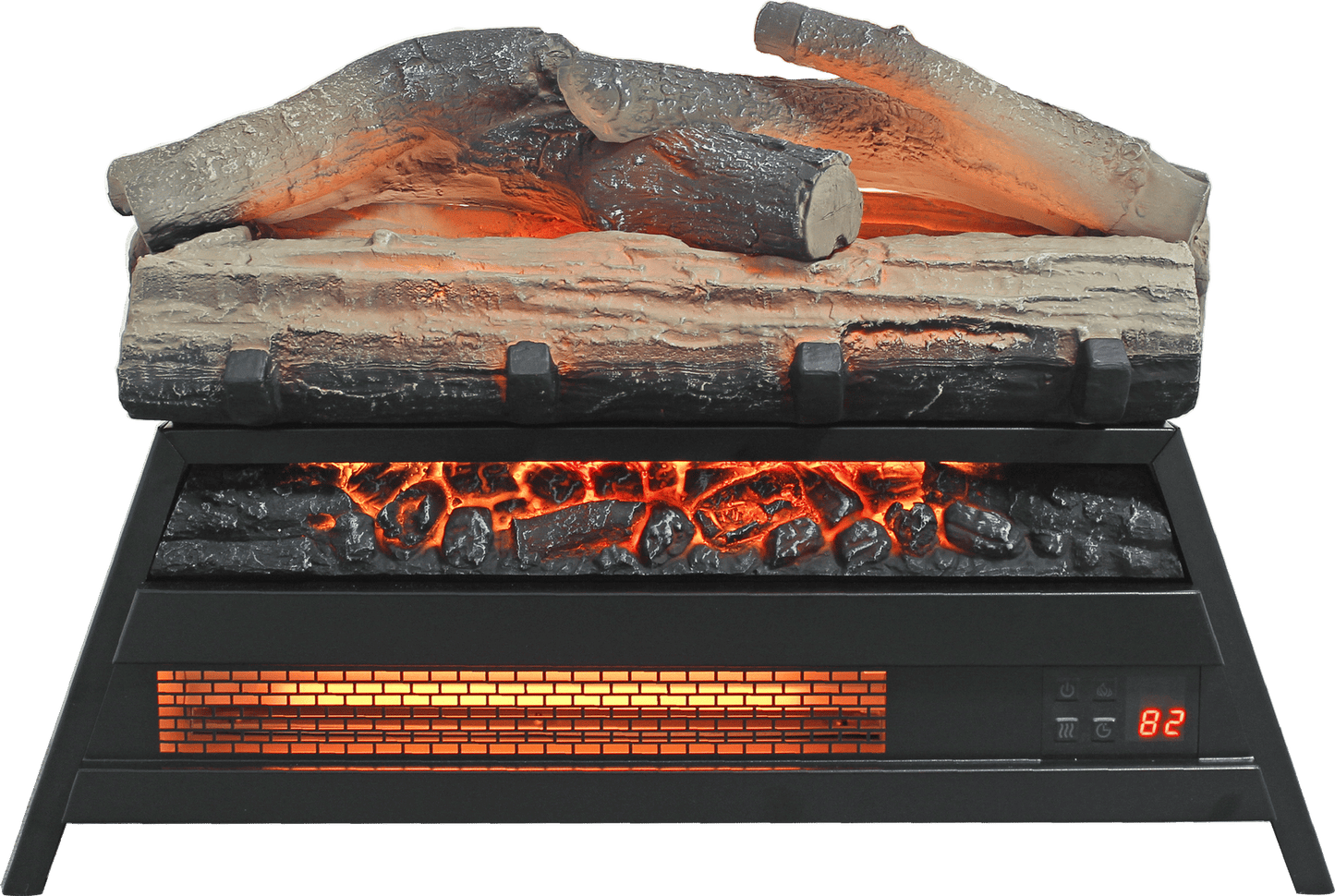 23 inch Electric Fireplace 3D Log set insert, Infrared Fireplace Heater for Indoor