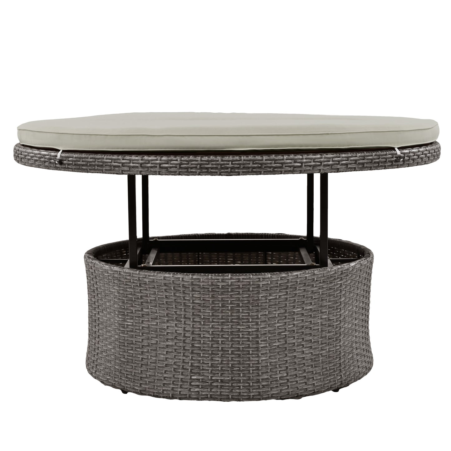 Patio 5-Piece Round Rattan Outdoor Set