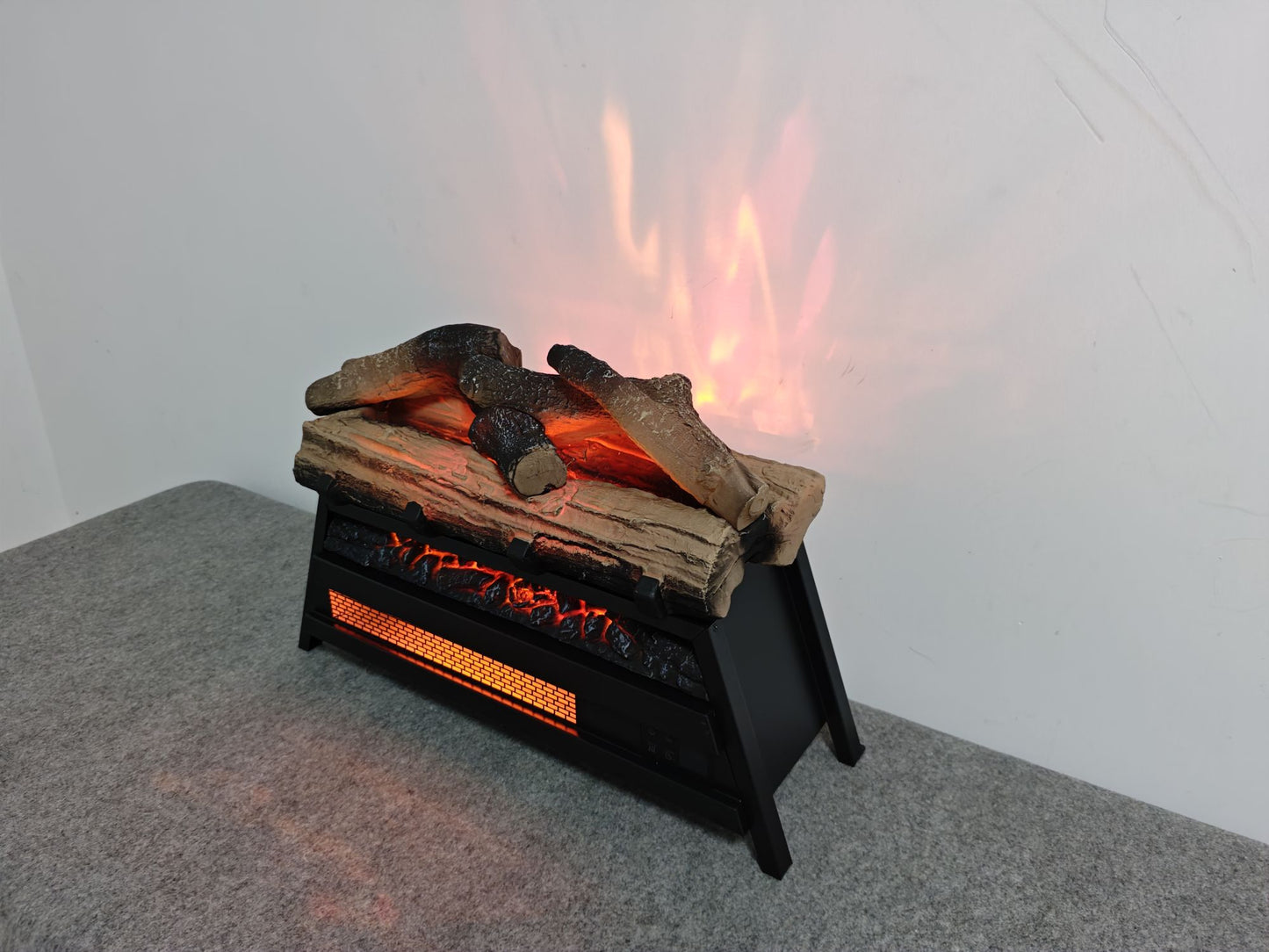 23 inch Electric Fireplace 3D Log set insert, Infrared Fireplace Heater for Indoor