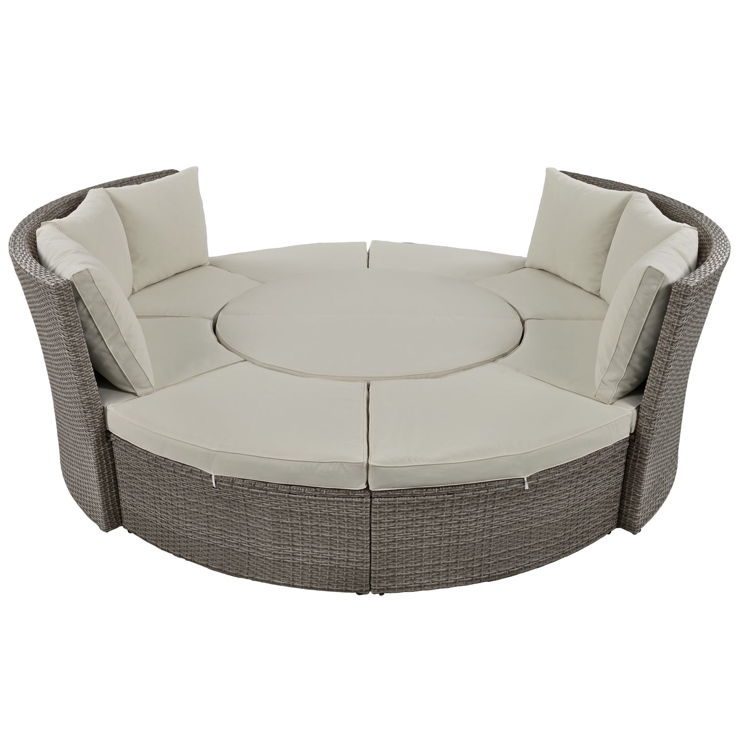 Patio 5-Piece Round Rattan Outdoor Set